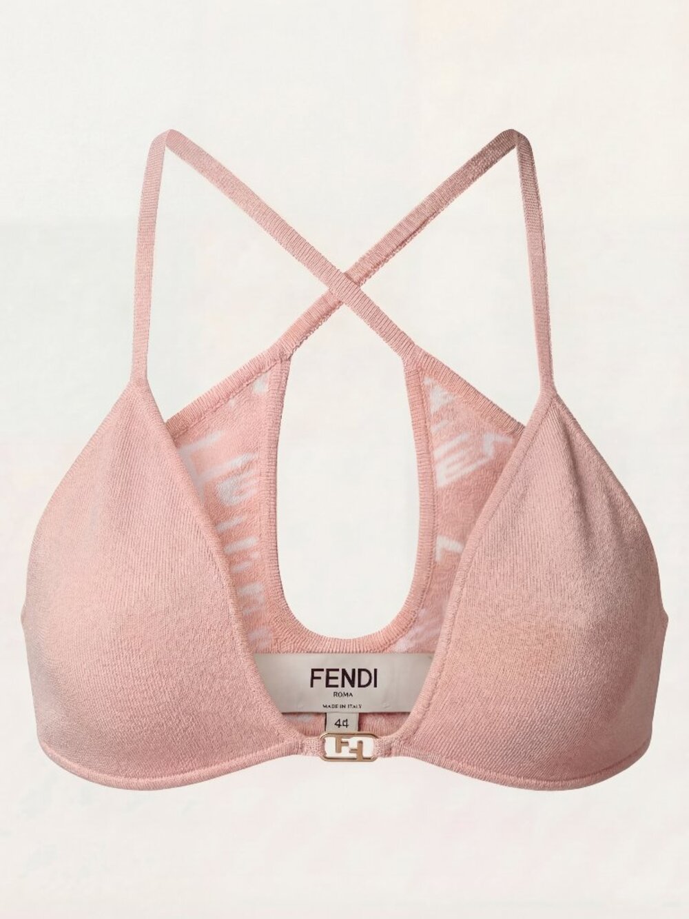 Fendi Reversible Logo Runway Bralette O-Lock Buckle Spring Summer 2022